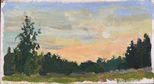 Закат в деревне 