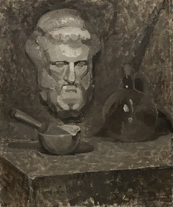 Натюрморт с гипсовой головой