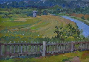 Мельница в поле