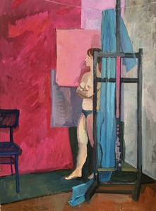 Девушка с розовой драпировкой 