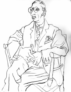 Портрет Игоря Стравинского Пикассо копия