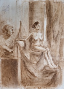 Обнаженная в интерьере