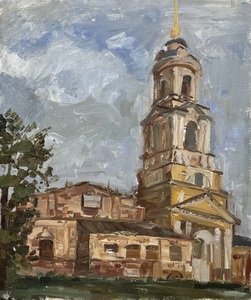 Пейзаж с церквью