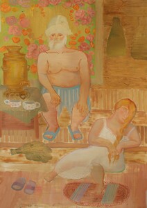 В бане