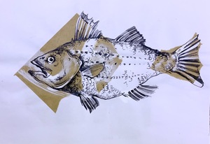 Серия работ "Графические рыбы" (2)