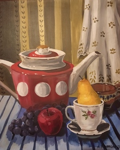 Натюрморт с красным чайником