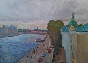 Москва, вид с Устьинского моста 
