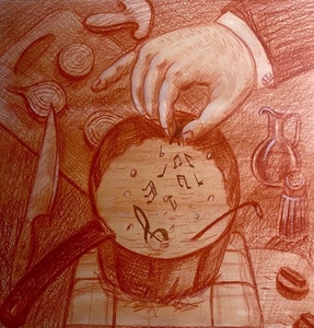 Россини готовит увертюру к "Севильскому цирюльнику"